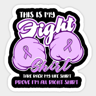 testicular cancer this is my fight shirt Sticker